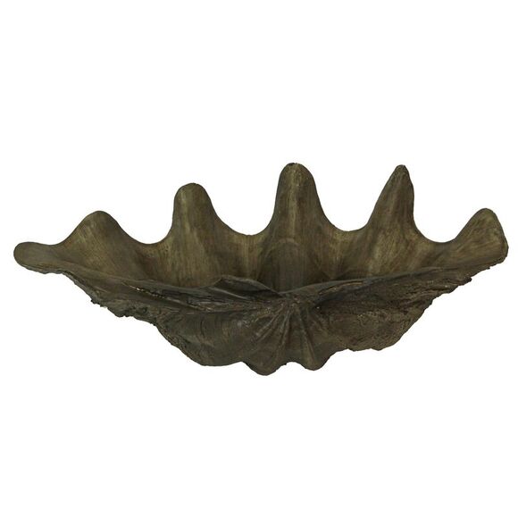 Lifelike Cast Polyresin Giant Clam Shell Decorative Bowl - Picture 8 of 9